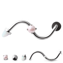 New Design 14G S Shape Twist Barbells Internally Threaded Industrial Scaffold Piercing Titanium